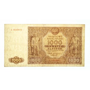 Polska, PRL 1944 - 1989, 1000 ZŁOTYCH 15.01.1946, seria L.