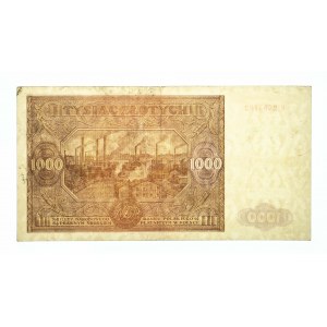 Polska, PRL 1944 - 1989, 1000 ZŁOTYCH 15.01.1946, seria R.