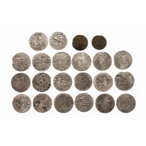 Szwecja, Gustaw Adolf 1611-1632, zestaw 22 monet, Ryga, Elbląg.