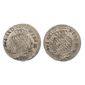 Niemcy, Bawaria, zestaw 2 monet 1 krajcar 1825.
