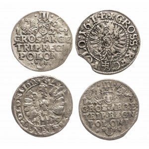 Polska, Zygmunt III Waza 1587-1632, zestaw 4 monet, Kraków.