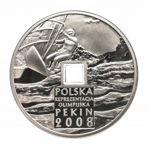 Polska, Rzeczpospolita od 1989 roku, 10 złotych 2008, Polska Reprezentacja Olimpijska Pekin 2008 (Windsurfing)