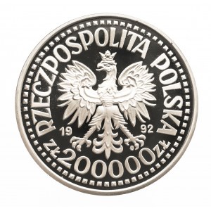 Polska, Rzeczpospolita od 1989 roku, 200000 złotych 1992, Warszawa, Żołnierz Polski na frontach II wojny światowej - Konwoje 1939-1945