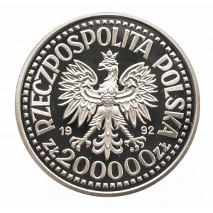 Polska, Rzeczpospolita od 1989 roku, 200000 złotych 1992, Władysław III Warneńczyk - popiersie
