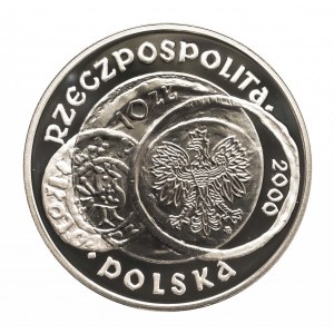 Polska, Rzeczpospolita od 1989 roku, 10 złotych 2000, Warszawa, 1000-lecie zjazdu w Gnieźnie