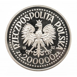 Polska, Rzeczpospolita od 1989 roku, 200000 złotych 1992, EXPO'92, srebro, Warszawa