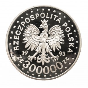 Polska, Rzeczpospolita od 1989 roku, 300000 złotych 1993, 50 Rocznica Powstania w Gettcie Warszawskim