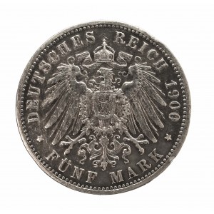 Niemcy, Cesarstwo Niemieckie 1871-1918, Prusy, Wilhelm II 1888-1918, 5 marek 1900 A, Berlin
