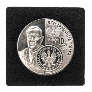 Polska, Rzeczpospolita od 1989 roku, 10 złotych 2004, Warszawa, Dzieje złotego - 1 złoty 1924 - Władysław Grabski