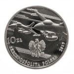 Polska, Rzeczpospolita od 1989 roku, 10 złotych 2019, 100-lecie lotnictwa wojskowego.