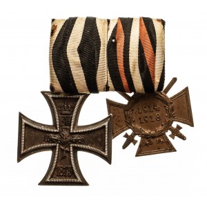 Niemcy, Republika Weimarska 1918-1933, zestaw 2 odznaczeń, Krzyż Żelazny II Klasy, Krzyż Honorowy