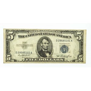 Stany Zjednoczone Ameryki (USA), Silver Certificate, 5 dolarów 1953