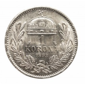 Węgry, Franciszek Józef I 1848 - 1916, 1 korona 1893 KB.