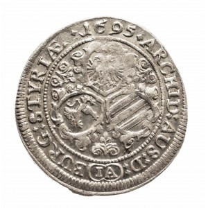 Austria, Leopold I. 1657-1705, 3 krajcary 1695 IA Graz-Aigmann