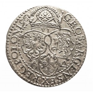 Polska, Zygmunt III Waza 1587-1632, szóstak 1596, Malbork.