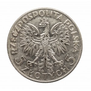 Polska, II Rzeczpospolita 1918-1939, 5 złotych 1934 głowa kobiety, Warszawa