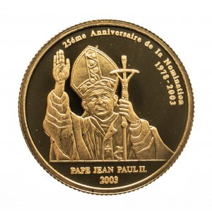 KONGO, 20 franków 2003 rok , Jan Paweł II
