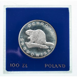 Polska, PRL 1944-1989, 100 złotych 1978, Ochrona Środowiska - Bóbr.