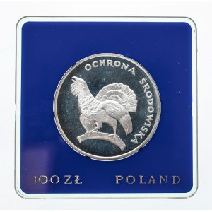 Polska, PRL 1944-1989, 100 złotych 1980, Ochrona Środowiska - Głuszec.
