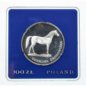 Polska, PRL 1944-1989, 100 złotych 1981, Ochrona Środowiska - Koń.