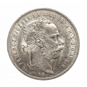 Węgry, Franciszek Józef I 1848 - 1916, 1 forint 1879 K.B.