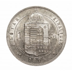 Węgry, Franciszek Józef I 1848 - 1916, 1 forint 1879 K.B.