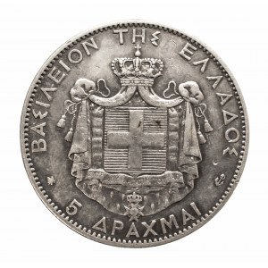 Grecja, 5 drachm 1876 A, Paryż.