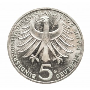 Niemcy, Republika Federalna, 5 marek 1975 G, Karlsruhe, 100. rocznica urodzin Alberta Schweitzera