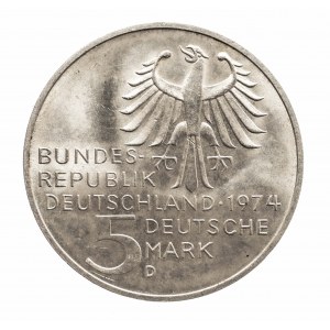Niemcy, Republika Federalna, 5 marek 1974 D, Monachium, Immanuel Kant