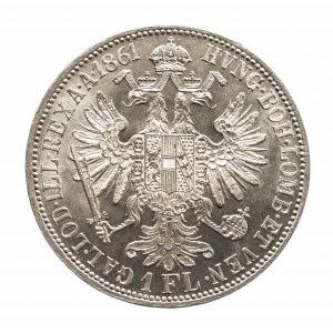 Austria, Franciszek Józef I 1848 - 1916, 1 floren 1861 A, Wiedeń