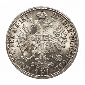 Austria, Franciszek Józef I 1848 - 1916, 1 floren 1877, Wiedeń