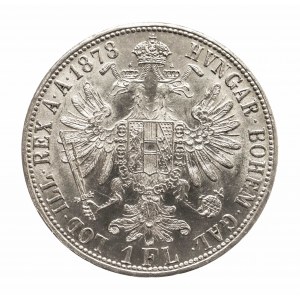 Austria, Franciszek Józef I 1848 - 1916, 1 floren 1878, Wiedeń