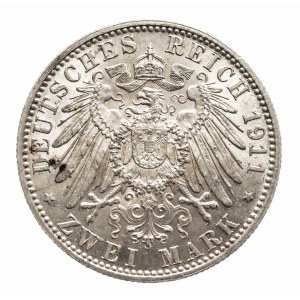 Niemcy, Cesarstwo Niemieckie 1871-1918, Bawaria, Luitpold 1886 - 1912, 2 marki 1911 D, Monachium.