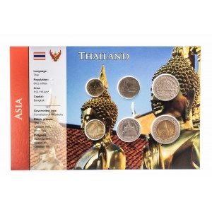 Tajlandia, zestaw od 25 satang do 10 baht. 6 monet.