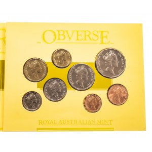 Australia, zestaw od 1 centa do 2 dolarów. 8 monet 1988 rok.