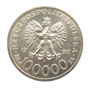 Polska, Rzeczpospolita od 1989 roku, 100000 złotych 1990, Solidarność, typ C