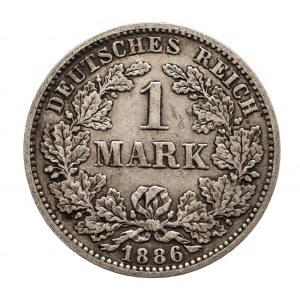 Niemcy, Cesarstwo Niemieckie 1871-1918, 1 marka 1886 E, Drezno