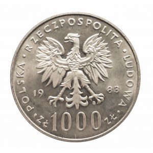 Polska, PRL 1944-1989, 1000 złotych 1983, Jan Paweł II, srebro