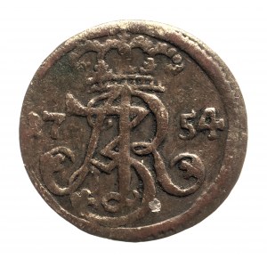 Polen, Augustus III Sas (1733-1763), 1754 Schilling, Rosetten, Danzig