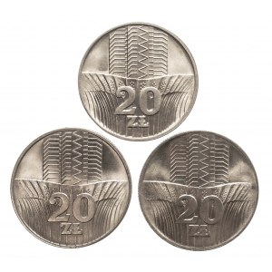 Poland, People's Republic of Poland (1944-1989), 20 gold Skyscraper - mint set of all vintages