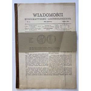 Odbitka I numeru Wiadomości Numizmatyczno-Archeologicznych, Kraków 1979.
