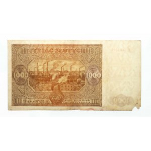 Polska, PRL (1944 - 1989), 1000 ZŁOTYCH 15.01.1946, seria E.