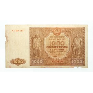 Polska, PRL (1944 - 1989), 1000 ZŁOTYCH 15.01.1946, seria M.