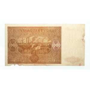 Polska, PRL (1944 - 1989), 1000 ZŁOTYCH 15.01.1946, seria M.