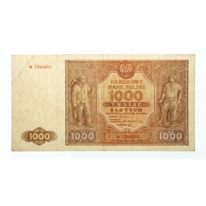 Polska, PRL (1944 - 1989), 1000 ZŁOTYCH 15.01.1946, seria N.