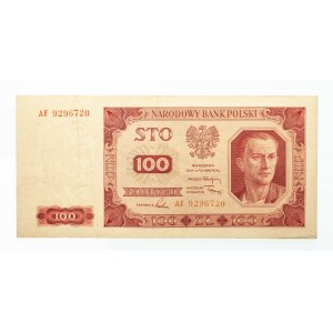 Polska, PRL (1944 - 1989), 100 ZŁOTYCH 1.07.1948, seria AF.