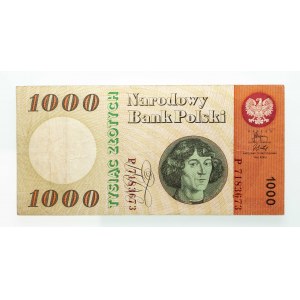 Polska, PRL (1944 - 1989), 1000 ZŁOTYCH 29.10.1965, seria P.