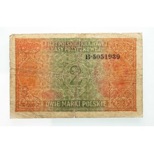 Generalgouvernement Warschau, 2 polnische Mark 9.12.1916, Allgemein, Serie B.