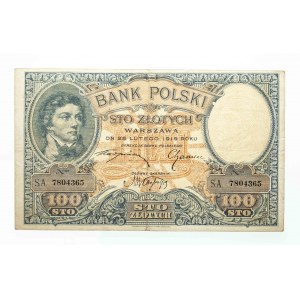 Polska, II Rzeczpospolita (1919 - 1939), 100 ZŁOTYCH, 28.02.1919, seria S.A.