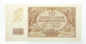 Poland, General Government 1940 - 1941, 10 zloty 1.03.1940, J series